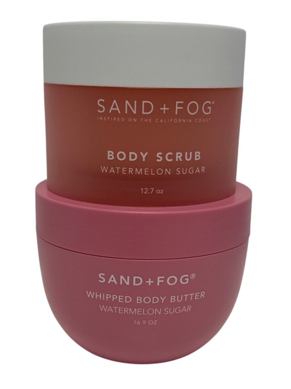 Sand + Fog Watermelon Sugar Body Scrub & Whipped Body Butter Set 29.6 Oz Beauty